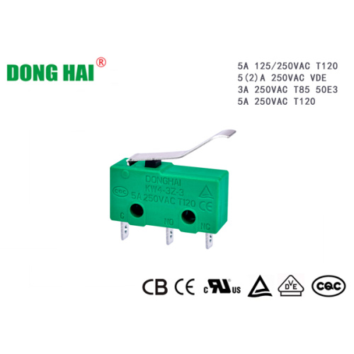 Microinterruptor subminiatura de pequeno porte básico