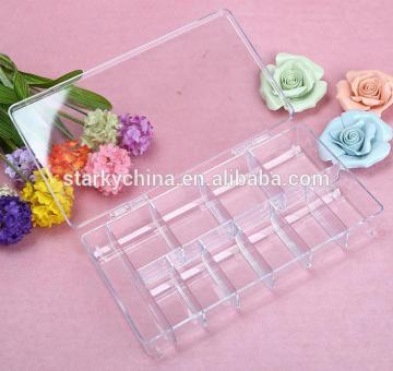 Empty Storage Box Case Nail Art Tips plastic Storage Box nail art box