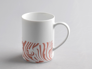 White porcelain coffee travel mugs