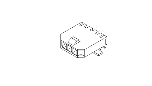 Mx3.0mm SMT 90 ° dengan konektor wafer solder