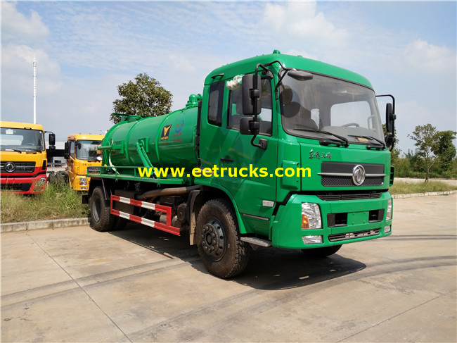 9000L 180HP Sewage Suction Tank Trucks