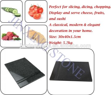 Granite Chopping Board with Groove/Black Granite Cutting Board/Granite Worktop Saver/Granite Pasty Board