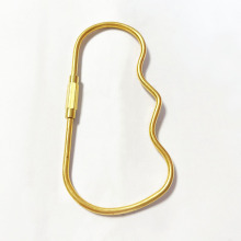 Handmade Brass Metal D Key Chain - 9.8x5.0cm