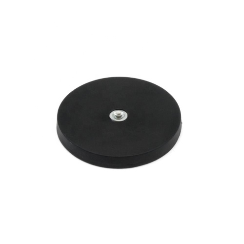 Rubber Coated Magnet Cup Shape with Internal Thread