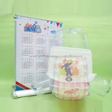 Super-absorbent Core Baby Pull Up Diaper, Made of Fluff Pulp and SAP