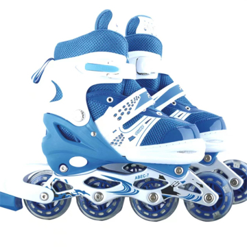 Custom Logo Flashing Roller Skates: 4-Wheel Inline Adult Adjustable Skate Shoes