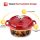 Enameled Cast Iron Dutch Oven Non Stick Bread Baking Pot With Lid Suitable For Bread Baking Use On Gas Electric Oven Red