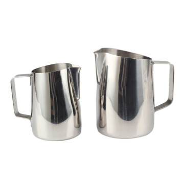 Stainless Steel Milk Frothing Pitcher with Measurements