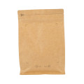 Boîte de papier kraft sac de café ziplock à valve unidirectionnelle inférieure