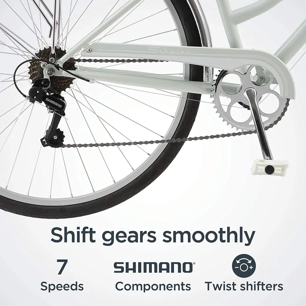 Hybrid Retro-Styled Cruiser, Step-Over or Step-Through Frame Option, 7-Speed Men Bike