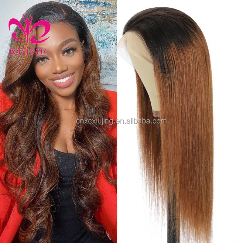 Ombre Human Hair Wig Body Wave /Straight  1B 30 Human Hair Lace Frontal Wigs Ombre Honey Blonde HD Lace  Brazilian Wig
