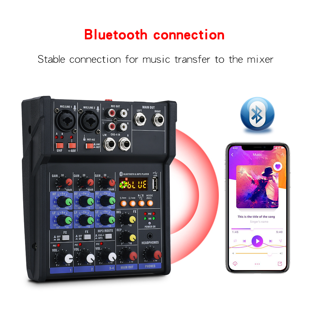 Oem Stereo Profession Consol Smartphon Audio Mixer