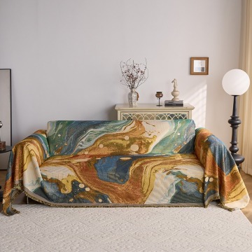 Luxury Jacquard Sofa Covers: Woven Jacquard Blanket Sofa Protection