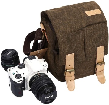 Water Resistant Canvas DSLR Camera Bag for Nikon Canon Sony Accessories
