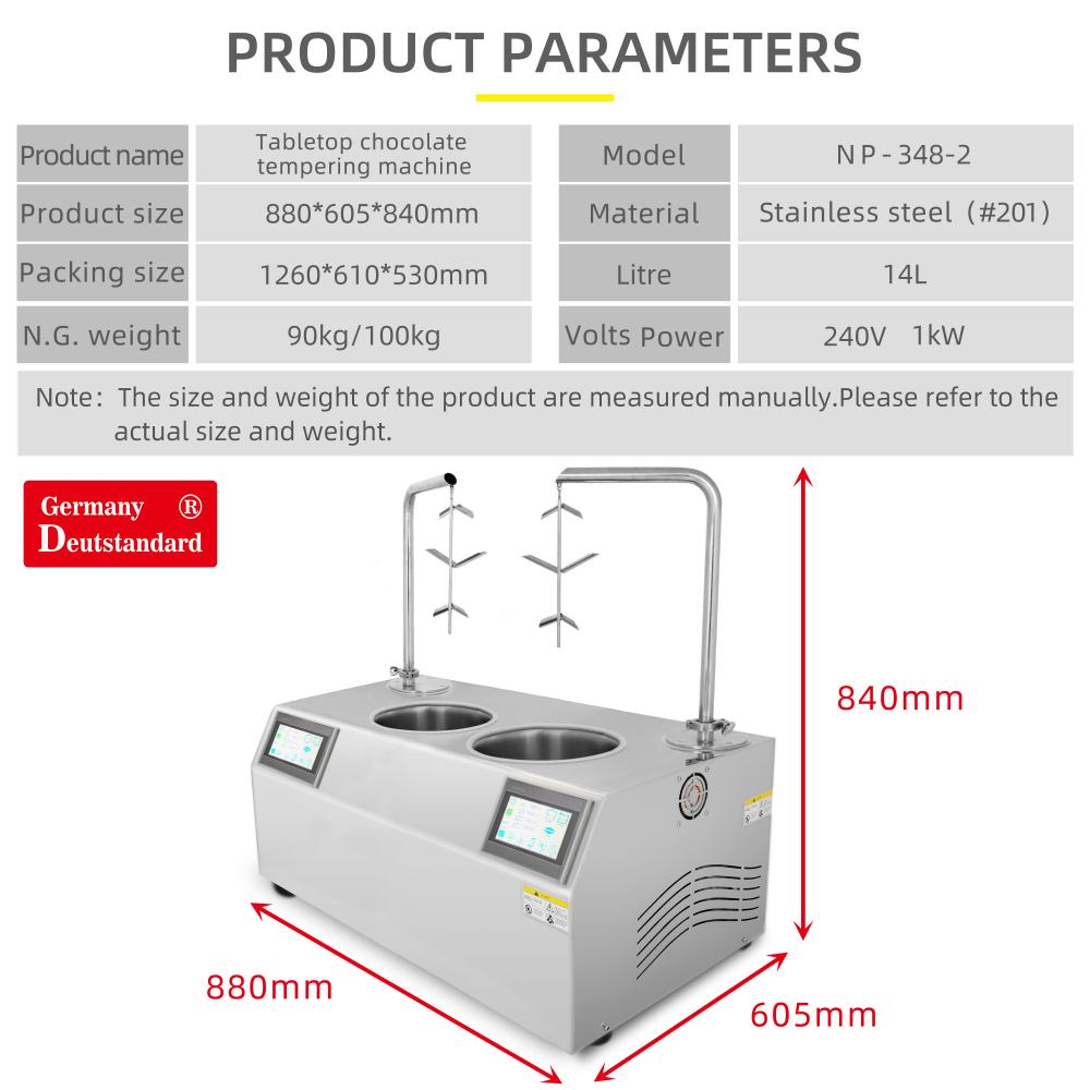 automatic two tank chocolate tempering machine