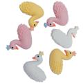 Nuevo 28 * 30 MM lindo cisne Flatback resina cabujones adorno hermoso Kawaii Animal cisne artesanías se ajustan a la caja del teléfono decoración artesanal