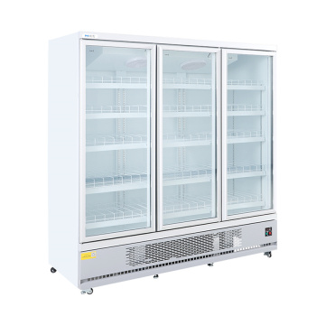 Upright Beverage Vertical Glass Door Chiller Fridge