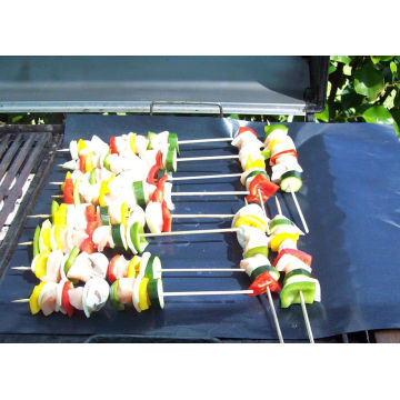 Fibra de vidrio recubierto de PTFE resuable non-stick bbq grill estera de parrilla