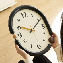 Punch-Free Simple Luxury Light Wall Clock for Living Room