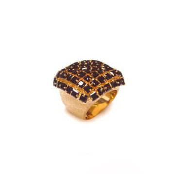 yellow gold ring gold rings with rhinestone gold finger rings