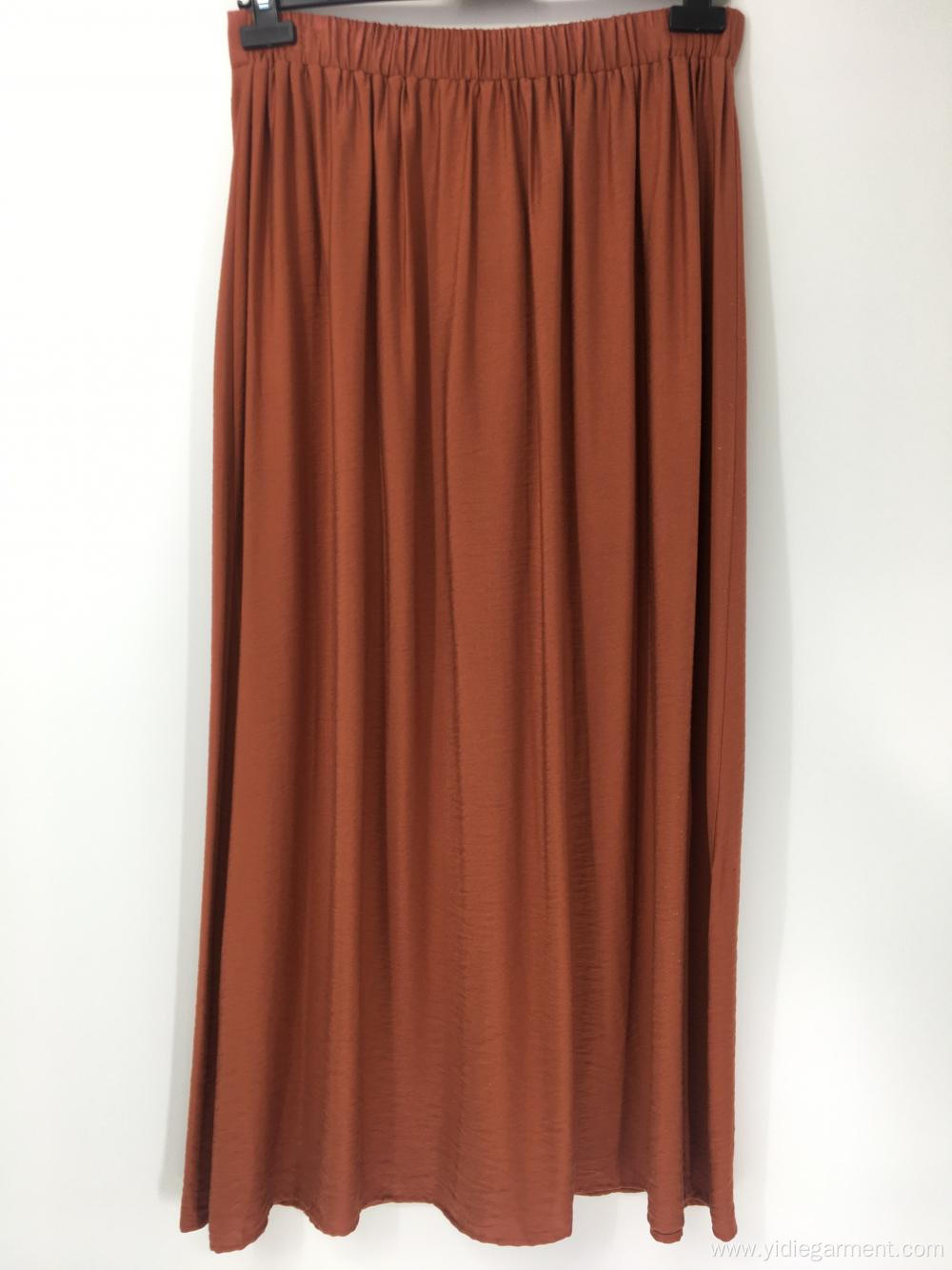 Button Front Rust Coloured A line Skirt