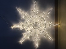 Popular decorative lighted clear plastic snowflake
