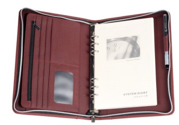 Leather notebook price list personal organizer notebook with zip