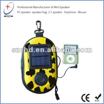 solar speaker bag with stereo sound feeling