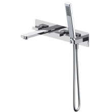 wall mount tub filler Handheld Copper Black Tub Faucet Wall Mount Supplier