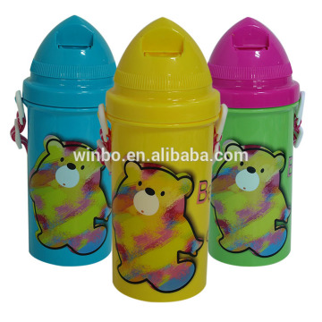 Kids sipper bottle/plastic bottle with straw/plastic bottle kids