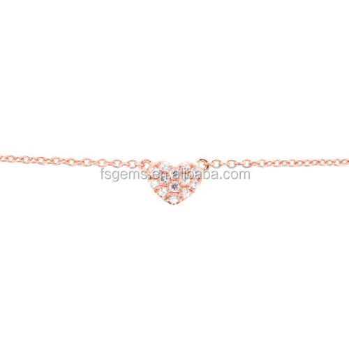 Producten in 14k Rose Gold Heart Necklace