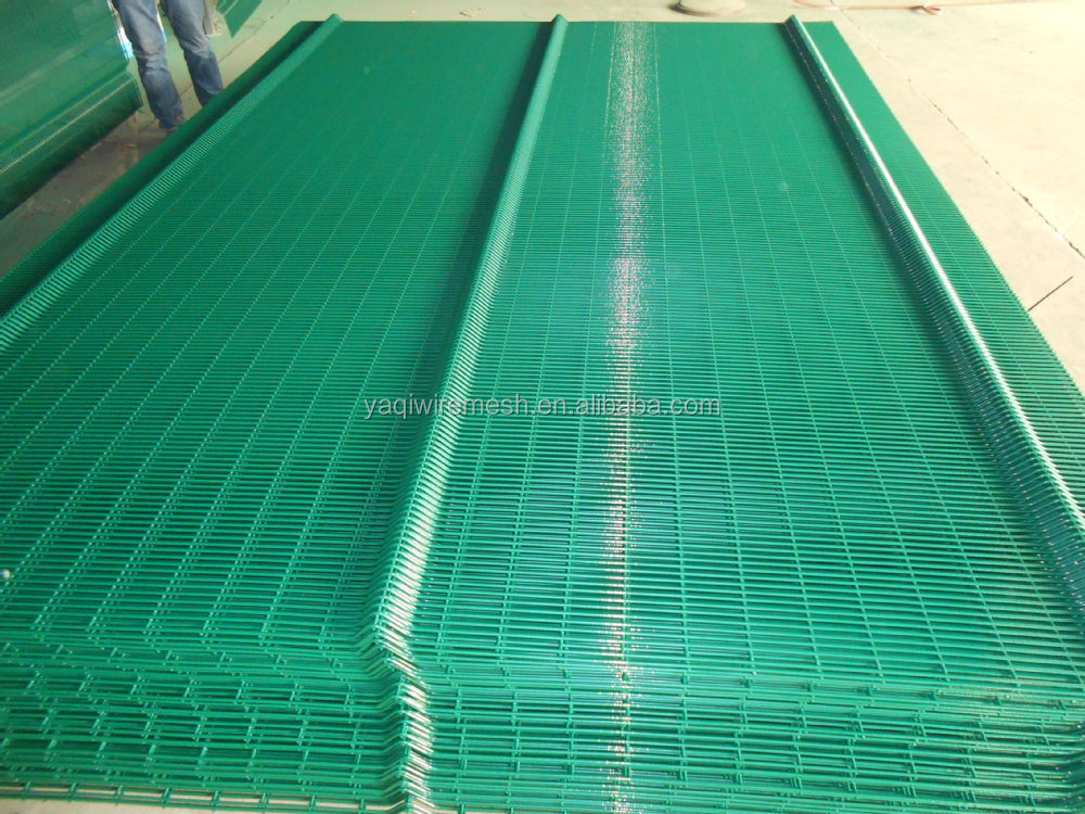 76.2mm*12.7mm anti-climb galvanized/pvc coated welded mesh fence used in army