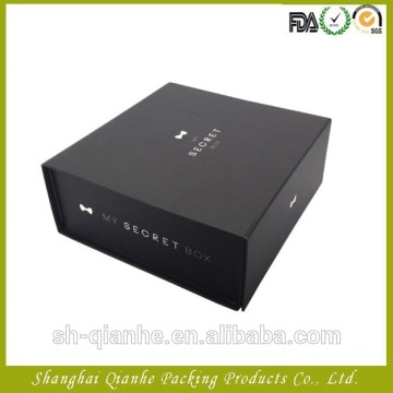 Black foldable paper gift box