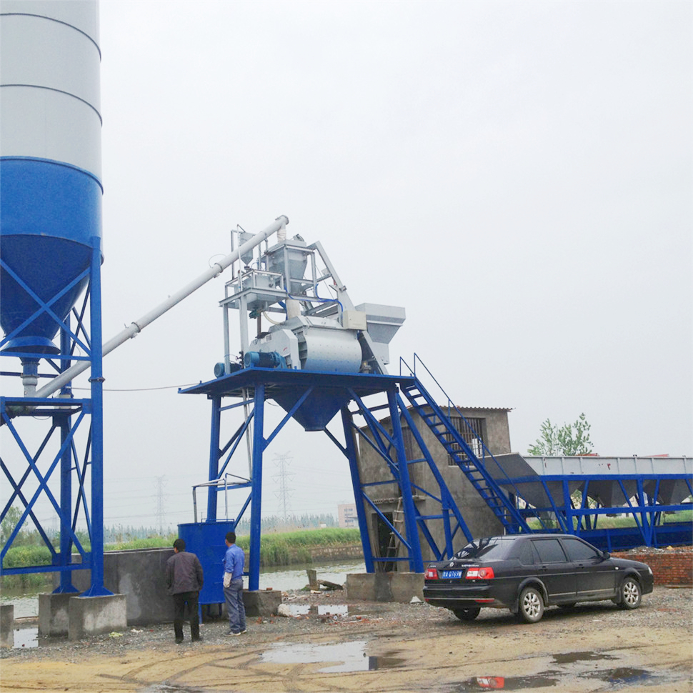 HZS25 factory direct concrete batching plant