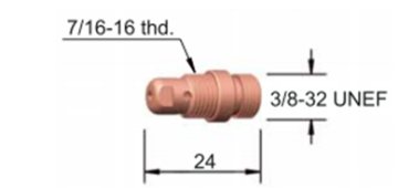 17CB20 Short Tig Welding Collet Body
