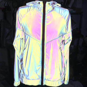 100% Nylon Rainbow Reflective Fabric for Jackets