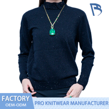 Seamless semi high neck sweater made