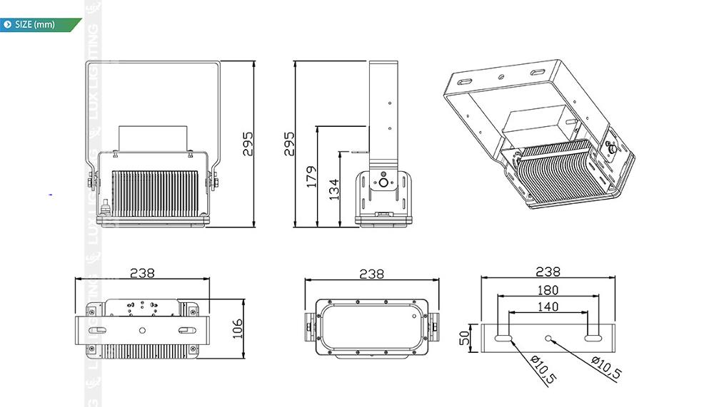 High Quality Module Floodlight 170lm/W 100W-1200w Led Flood Light for Stadium