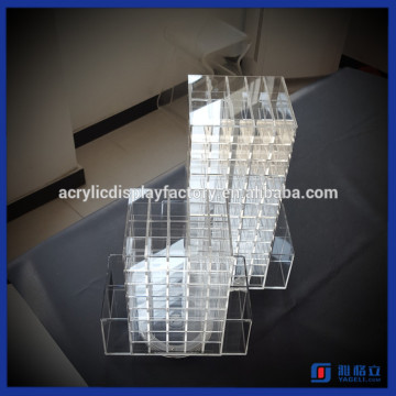 Manufacturing customized wholesale acrylic lipstick holder / high quality acrylic spinning lipstick tower