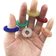 Chinese Medicine: Sujok Therapy - Acupressure, Spiky Sensory Finger Massage Ring for Pain Relief