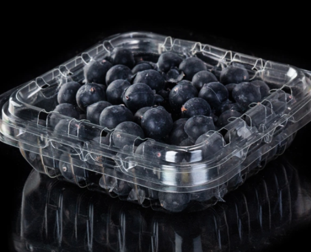 Transparente Blueberry Half Fold Verpackungsbox