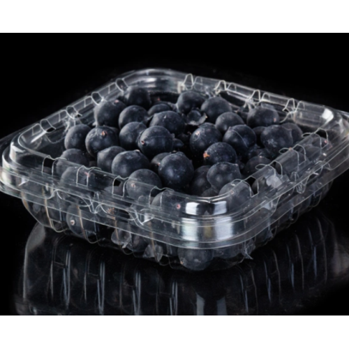 Kotak Kemasan Setengah Lipat Blueberry Transparan