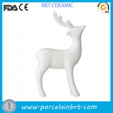 Christmas decorations blank white bisque Ceramic Deer