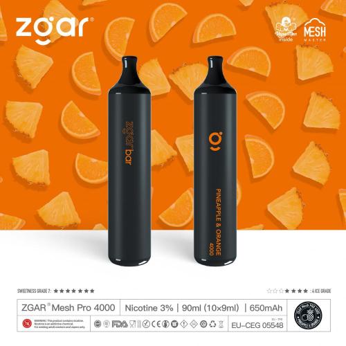 Sabor misto descartável vape can zgar 4000 puffs