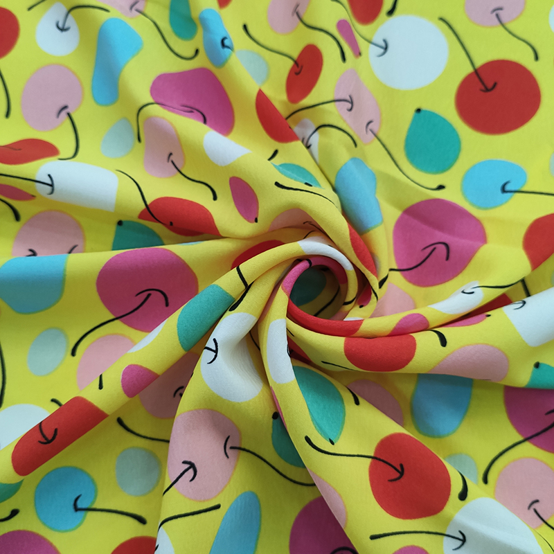 Good  quality  custom 4 way stretch poly fabric printing floral fabric chiffon fabric for dress