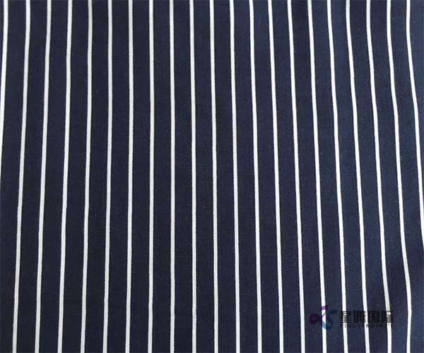 White Stripe Printed 100% Rayon Fabric