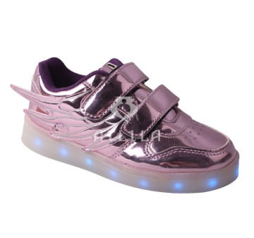 Metalic wings child LED sneakers