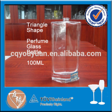Triangle shaped glass bottle perfume 100ml