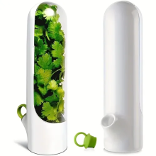 Herb Savor: A Transparent Refrigerator Herb Keeper for Preserving Freshness