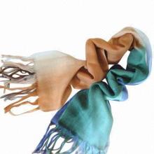 Viscose cotton scarf, fashionable, in modal and silk/modal or wool/modal and blended